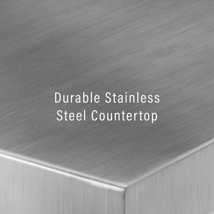 Three Posts™ Hedon 31'' Wide Rolling Kitchen Cart with Stainless Steel